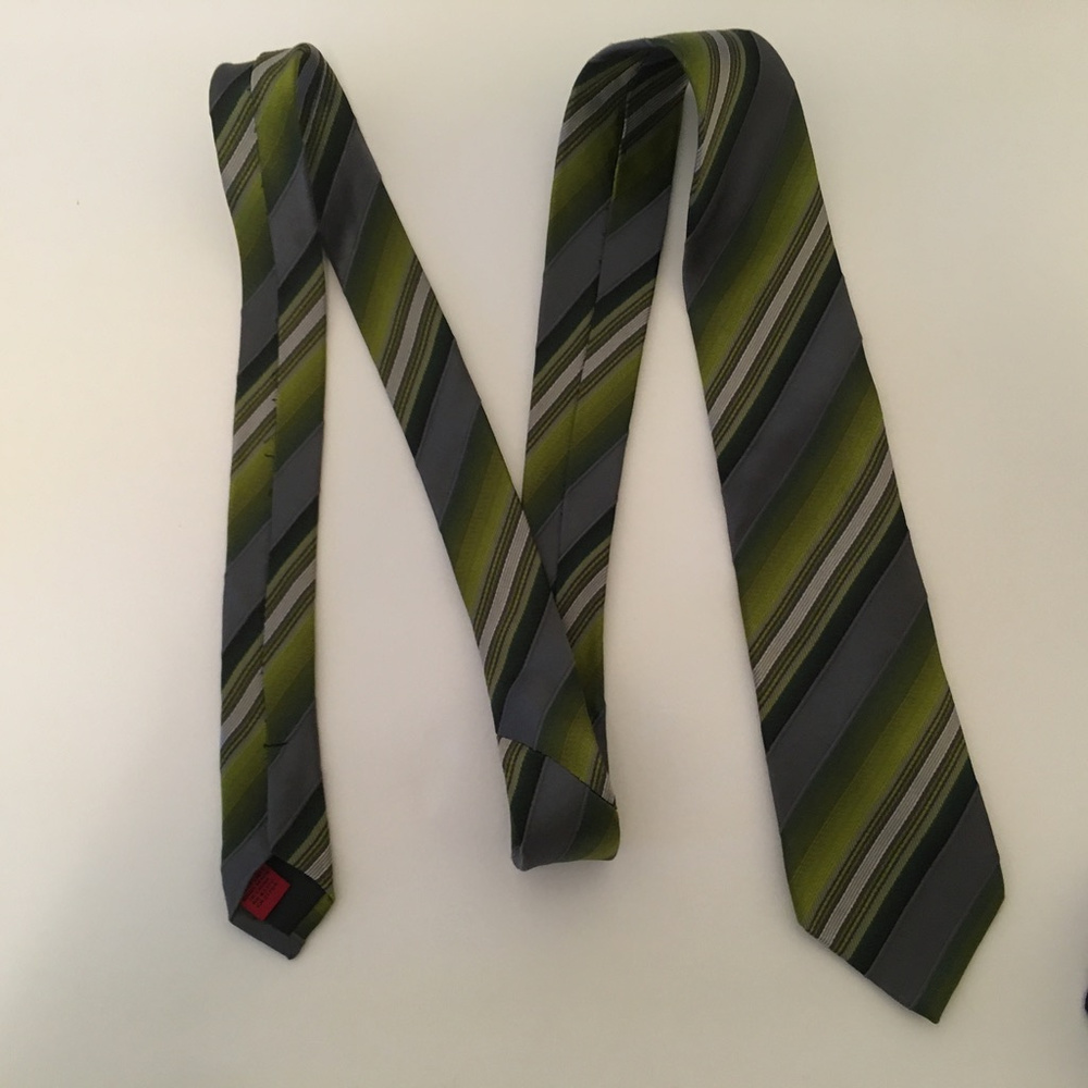 Alfani mens necktie greens grays - Picture 2 of 7